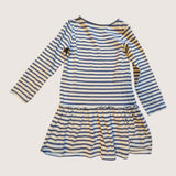 Stripey Sun Embroidery Drop waist dress. Age 6-7