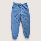 Spotty Blue Black Sweat Pants. Age 6-7