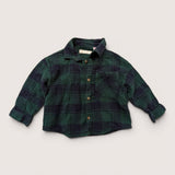 Green and Blue Plaid Baggy shirt. Age 4