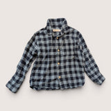 Blue Plaid Shirt. Age 4-5