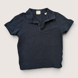 Navy Blue Crew Neck Polo Shirt. Age 4-5