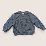 Petrol Blue Boston USA Crew neck. Age 4