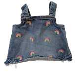 Rainbow Dungarees Dress. Age 18-24M