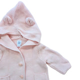 Knitted Bear Hoodie. Age 3-6M