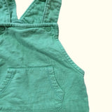 Green Dungarees. Age 2-4M