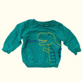Dino Roar Green Sweater. Age 18M