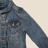 Denim Jacket - Pink detailing. Size XS/5