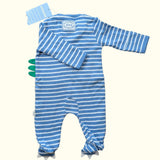 BNWT. Striped Blue & White Onesie. Age 0-3M