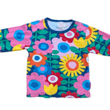 Organic Hippie Flower Long Sleeved T-Shirt. Age 3-4