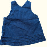 Denim Dress with flower Embroidery. Age 3M