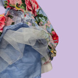 Blue Floral Party Dress. Age 5