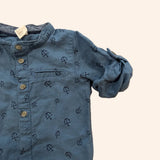 Collarless Anchor Shirt. 6-9M