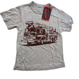 Grey SS T-Shirt Fire Engine. Age 4. BNWT