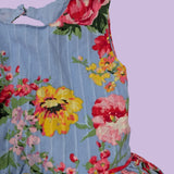 Blue Floral Party Dress. Age 5