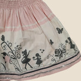 Pink illustrated summer dress. Size 3-4