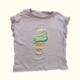 Unicorn Ruffle Sleeve T-Shirt. 6-7