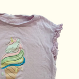 Unicorn Ruffle Sleeve T-Shirt. 6-7