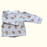 Quilted Bear Sweater. Age 12-18M