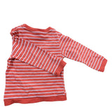 John Lewis - BNWT. Red Striped Llama LS T-Shirt - Age 3-6M
