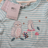 Striped Owl T-Shirt and Pants. Age 3-6M. BNWT