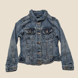 Denim Jacket - Pink detailing. Size XS/5