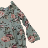 Ruffled Vintage Rose Tea Dress. Age 18-24M