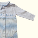 BNWT. Whale Pajamas with collar. Age 3-6M.