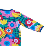 Organic Hippie Flower Long Sleeved T-Shirt. Age 3-4