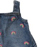 Rainbow Dungarees Dress. Age 18-24M