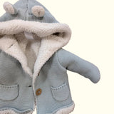 Fleece Lined knitted Hoodie. Age 3M