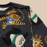 Panda and Tiger Printed LS T-Shirt. Age 18-24M