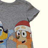 Bluey Grey Christmas T-Shirt. Age 18-24M