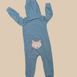 Fleece Hooded Winter Onesie. Age 24M