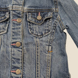 Denim Jacket - Pink detailing. Size XS/5